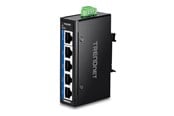 Switch/splitter - TRENDnet TI-GLC50 - Version V1.xR - switch - industrial mini - 5 ports - TAA Compliant - TI-GLC50