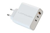 Mobil - Adaptere og ladere - LC Power LC-GAN-65 power adapter - GaN - USB Type A 2 x USB-C - 65 Watt - LC-GAN-65
