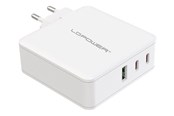 Mobil - Adaptere og ladere - LC Power LC-GAN-100 power adapter - GaN - USB 2 x USB-C - 100 Watt - LC-GAN-100