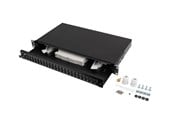 Tilbehør - Lanberg Rackmount 19" 1U Fiber Patch Panel 24xsc Duplex / 24XLC Quad Black - FOP1-24SD-LQB