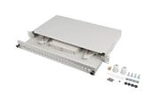 Tilbehør - Lanberg patch panel - 1U - 19" - 24 x SC simplex / 24 x LC duplex - FOP1-24SS-LDS