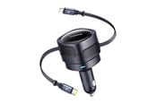 Mobil - Adaptere og ladere - Baseus Enjoyment Max Car Charger with USB-C & Lightning 60W - Black - C00035507121-00