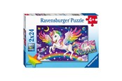 Puslespill - Ravensburger Puzzle Unicorn and Pegasus 2x24 pcs. 2D Puslespill - 56774