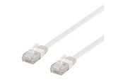 Nettverkskabel - Deltaco TP-615V-FL - patch cable - 15 m - white - Hvit - 15m - TP-615V-FL