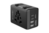 Nettbrett - Adaptere og ladere - BlitzWolf BW-TA1 4-in-1 Travel Adapter 2xUSB + C + PD 20W - BW-TA1