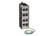 Tilbehør - Eaton Tripp Lite Series 8-Port Metal DIN-Rail Mounting Keystone Patch Panel with Grounding Black/Silver TAA - N063-008-ENC
