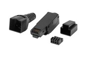 Nettverkskabel - Lanberg network connector - black - Svart - PLU-6000TL