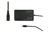  Bærbar PC - Lader - Gembird - USB-C power adapter - power delivery GaN fast - 65 Watt - NPA-AC-PDQC65-01