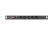 Strømkabel (ekstern) - Lanberg - power distribution unit - 2500 Watt - PDU-05F-0200-IEC-BK