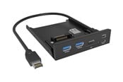 USB-hub - ICY BOX IB-HUB1419-i3 USB-hub - 4 porter - Svart - IB-HUB1419-I3