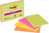 Blokker & Notisbøker - 3M Post-it uper Sticky Meeting Notes 203 mm x 152 mm 45 Sheets (Neon) - 7100234637