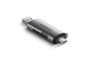 Flashminneadapter - AXAGON SuperSpeed USB-C & USB-A SD / microSD Card Reader - CRE-SAC