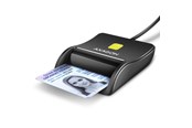 Flashminneadapter - AXAGON USB-A Smart Card / ID Card FlatReader - CRE-SM3N