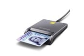 Flashminneadapter - AXAGON USB-A Smart Card / ID Card FlatReader - CRE-SM3T