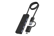 USB-hub - ICY BOX IB-HUB1424-C3 - hub - 4 ports USB-hub - USB 3.2 - 4 porter - Svart - IB-HUB1424-C3