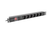 Strømkabel (ekstern) - Lanberg - power distribution unit - 4000 Watt - PDU-06F-0200-BK