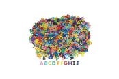 Arts & Crafts - Tilbehør - Colorations - Cardboard Letters 2600 pcs. - CHPAPERL