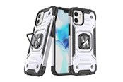 Mobil - Deksel og etui - Wozinsky Ring Armor case for iPhone 14 armored cover magnetic holder ring silver - 9145576265499