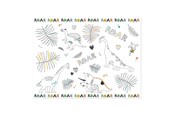 Leketøy - Folat BV - Coloring page Placemat Dino Roars 6 pcs. - 68338