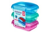 Kjøkkenredskaper - Sistema Pack 200ml x 3 Lunch Coloured - 41524-T