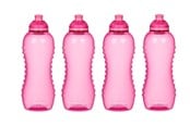 Kjøkkenredskaper - Sistema 460ml Squeeze Bottle Pink 4 Pack - 82014
