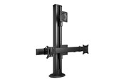 Veggmontering, AV-braketter & AV-møbler - Multibrackets M stand - for 3 flat panels - with grommet base - black - Max 45 kg - recommended for 24"-50" - 7350073730407
