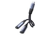 USB - Joyroom  SY-C03 USB-C to 2x USB-C 2in1 DAC adapter - black - SY-C03