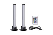Lamper - EGLO GAMER LIGHT Bordlampe Sett – Svart, 2x3,3W RGBW + 3000K - 75956