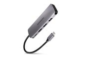 USB-hub - AXAGON SuperSpeed USB-C Hub USB-hub - USB 3.2 - 5 porter - Sølv - HMC-5