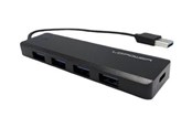 USB-hub - LC Power LC-HUB-U3-4-V2 - hub - 5 ports USB-hub - 5 porter - Svart - LC-HUB-U3-4-V2