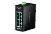 Switch/splitter - TRENDnet TI-PGLC80 - Version V1.xR - switch - industrial mini - 8 ports - TAA Compliant - TI-PGLC80