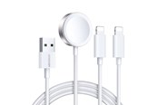 USB - Joyroom S-IW007 3-in-1 cable USB-A magnetic charger - Lightning 1.2m - white - S-IW007 White