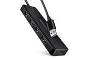 USB-hub - AXAGON SuperSpeed USB-A Travel Hub USB-hub - USB 3.2 - 4 porter - Svart - HUE-C1A