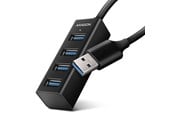 USB-hub - AXAGON SuperSpeed USB-A Mini Hub USB-hub - USB 3.2 - 4 porter - Svart - HUE-M1A
