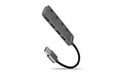 USB-hub - AXAGON SuperSpeed USB-A Switch Hub with Charging Function USB-hub - USB 3.2 - 4 porter - Grå - HUE-MSA