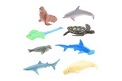 Figurer - Johntoy Animal World - Sea Animals Playset 8pcs. - 26214