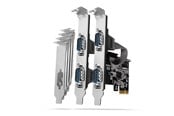 Nettverksadapter - AXAGON PCEA-PSN PCIe-Adapter mit 4x Seriell-Ports - ASIX AX99100 Chipsatz interface cards/adapter - PCEA-S4N