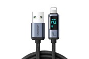 USB - Joyroom Prism Series A16 Lightning / USB-A Cable 2.4A 1.2m with LED Display - Black - S-AL012A16