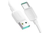 USB - Joyroom Multi-Color Series A14 USB-A / USB-C 3A Cable 1.2m - White - S-AC027A141W