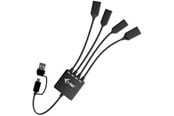USB-hub - I-Tec - hub - USB-C/USB-A cable - 4 ports USB-hub - 4 porter - Svart - CACBLHUB2A2C