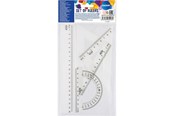 Skoleutstyr - CENTRUM Geometry set 20cm. 4 pieces. Clear plastic - 80946