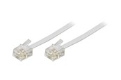Nettverkskabel - Deltaco DEL-161F - phone cable - 5 m - white - Hvit - 5m - DEL-161F