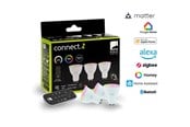 Smarthus - EGLO GU10 LED-Z MATTER RGB/CCT 4.9W 420lm opal 3-pack w/remote control - 110398