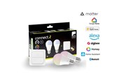 Smarthus - EGLO E27 LED-Z MATTER A60 RGB/CCT 11W 1300lm opal 2-pack w/switch - 110418