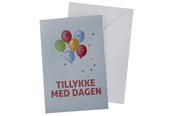 Hobbyartikler - SCANSEASON Card with envelope Balloons 11*17cm - 100263