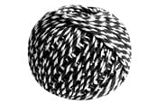 Hobbyartikler - SCANSEASON Cotton yarn gift ribbon black/white 40 meters - 101013