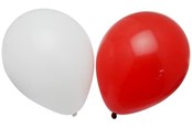 Hobbyartikler - SCANSEASON Balloon red and white 12 pcs. 23cm. - 253010