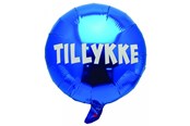 Hobbyartikler - SCANSEASON Folieballon 35 cm. Blå/Tillykke - 253015
