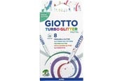 Hobbyartikler - Giotto Turbo Glitter Glitter markers 8 pcs PASTEL - 426300