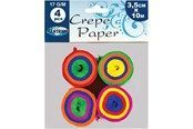 Hobbyartikler - CENTRUM Crepe paper in roll. 4 rolls ass.3.5cm*10M - 80314